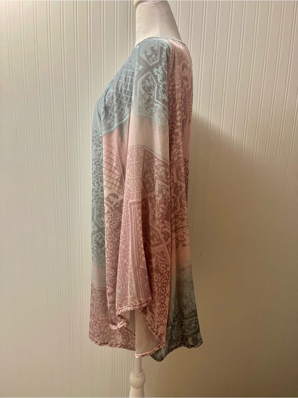 Johnny Was Pastel Pink and Light Blue Boho Dress - Picture 4 of 8